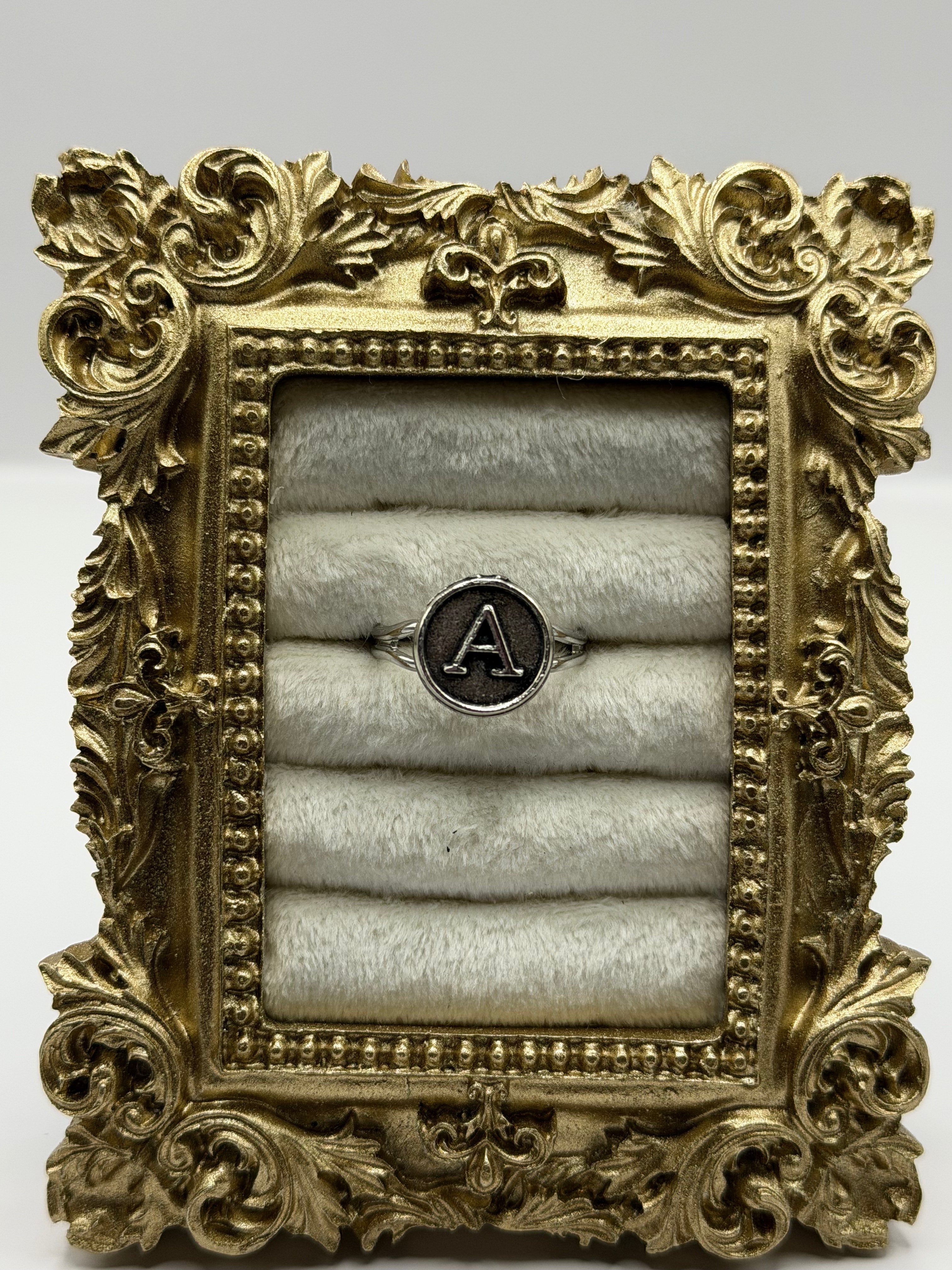 Custom Letter Adjustable Ring