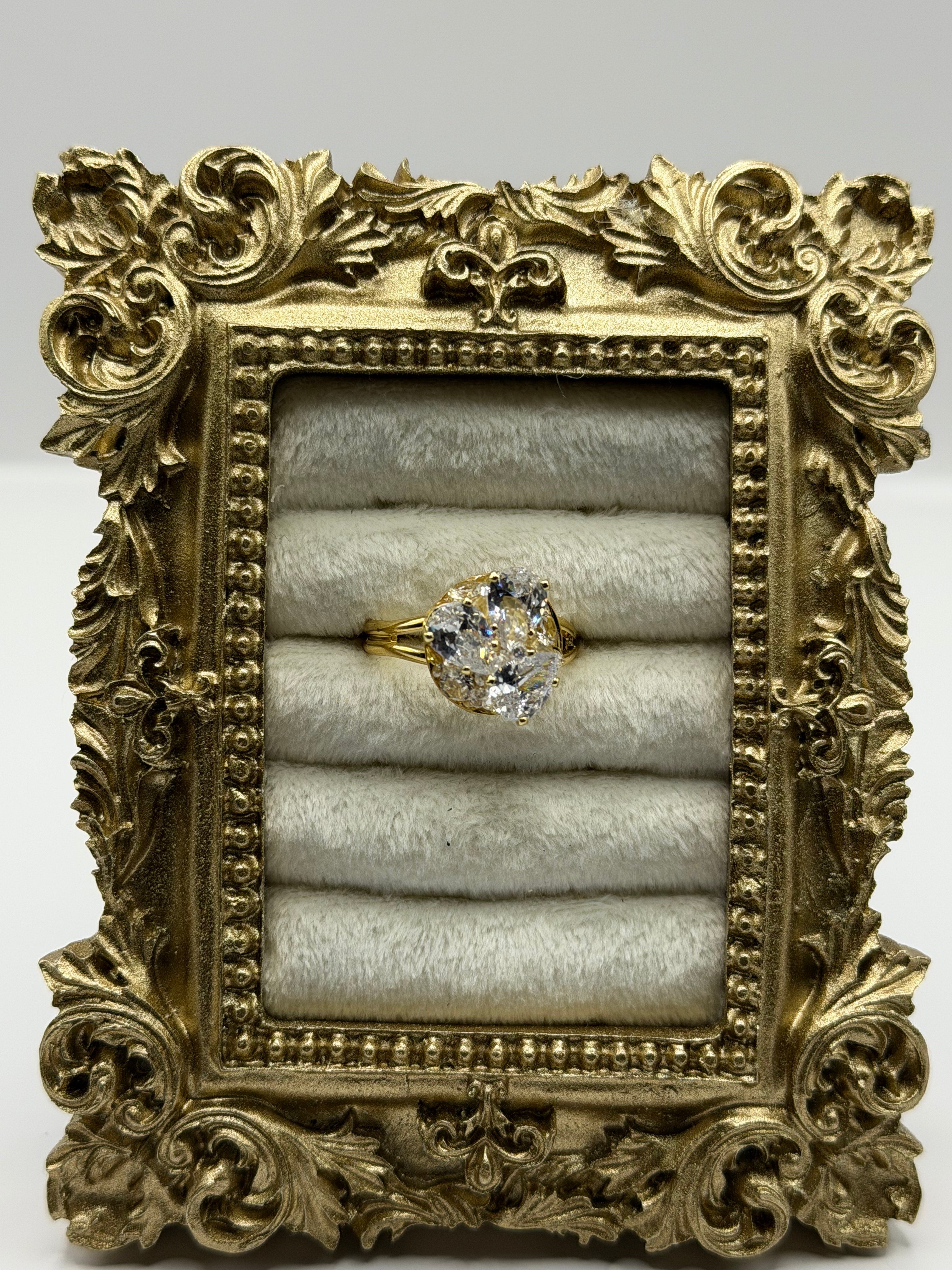 Diamond Cluster Adjustable Ring